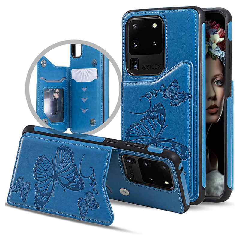 Caeouts Embossing Wallet Case For Galaxy
