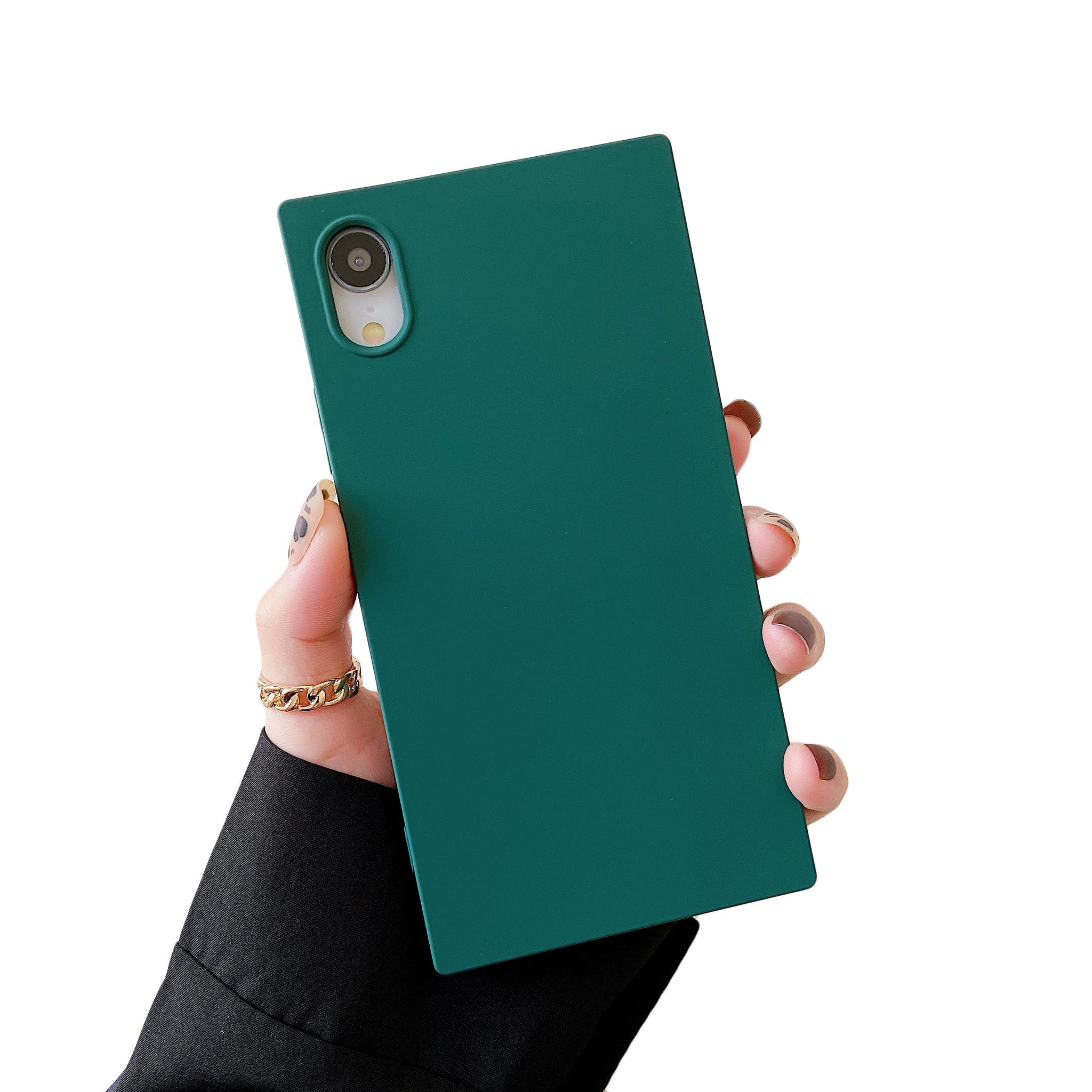 iPhone XR Case Square Silicone (Clover Green)