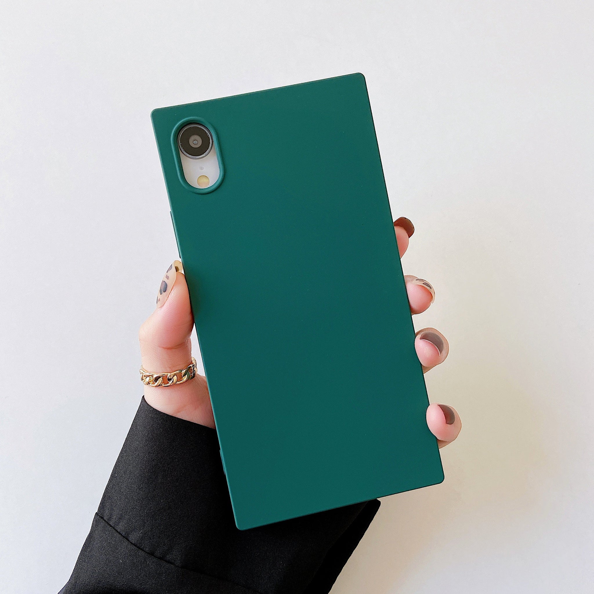 iPhone XR Case Square Silicone (Clover Green)