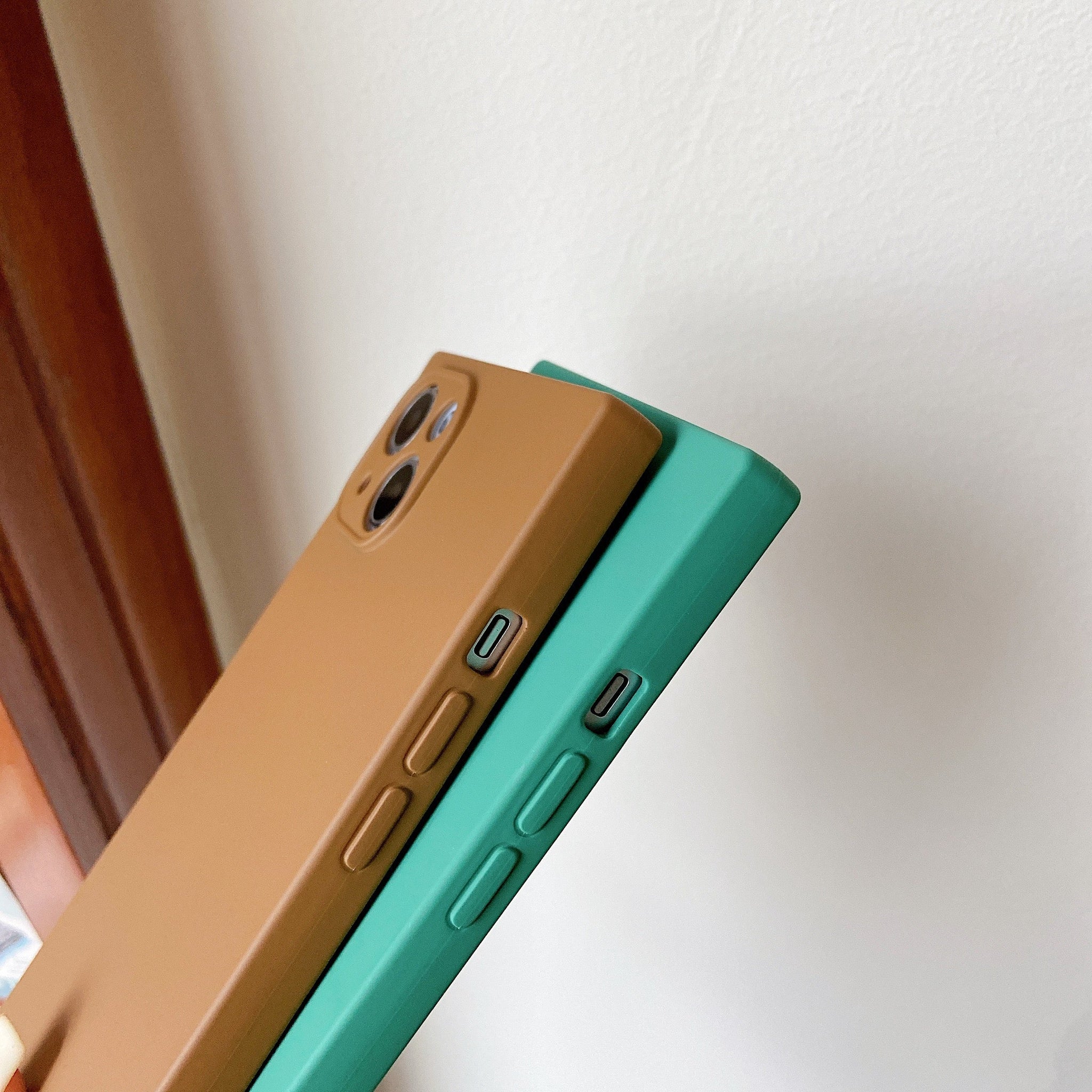 iPhone 13 Pro Max Case Square Silicone Camera Protector (Green)