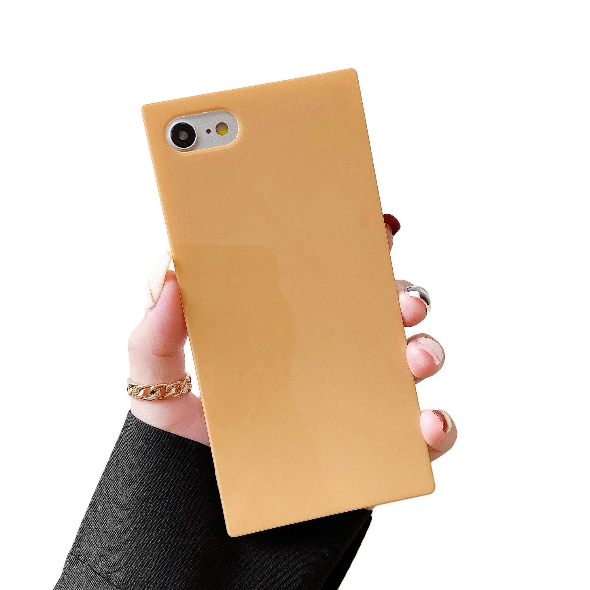 iPhone 8 Plus/7 Plus Case Square Neutral Plain Color (Honey)