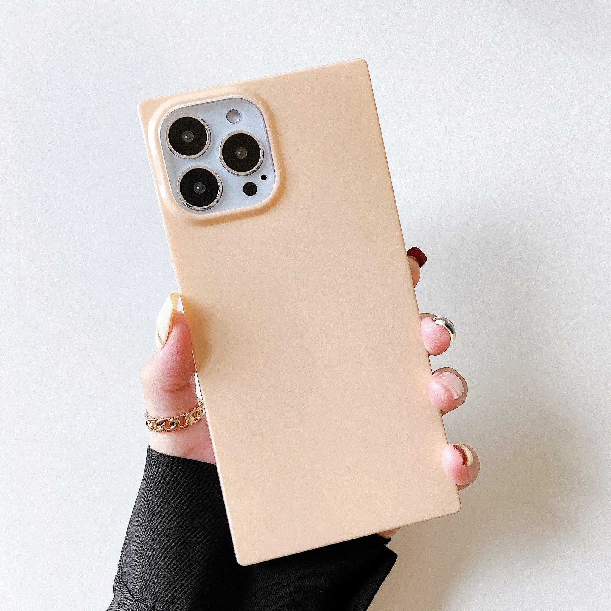 iPhone 12 Pro Max Case Square Neutral Plain Color (Nude)