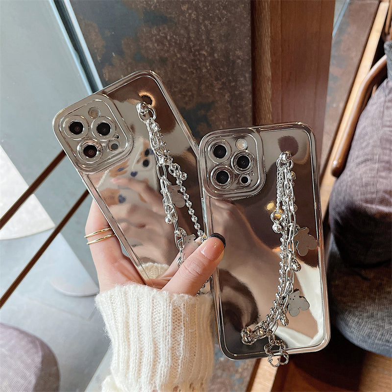 Electroplating Bear Chain iPhone Case