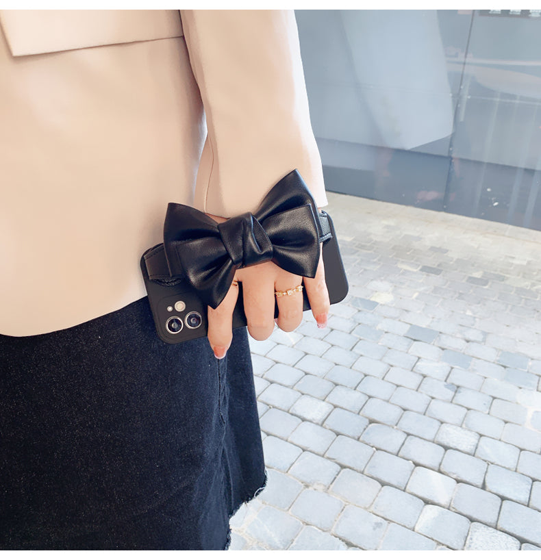 Black Bow Wristband iPhone Case