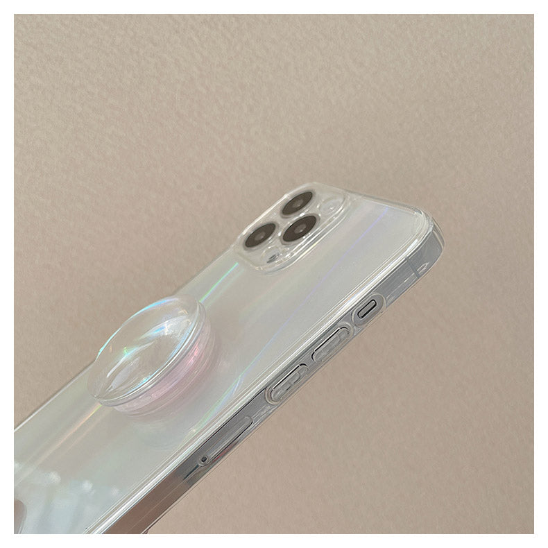 Transparent Aurora Laser Stand iPhone Case