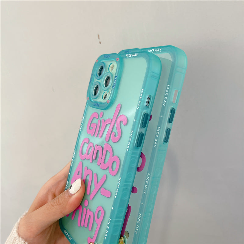 Girls Can Do Anything With Strap iPhone Case