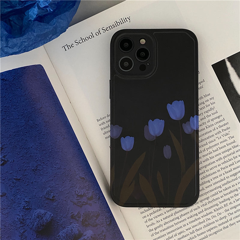 Klein Blue Tulip Flower iPhone Case