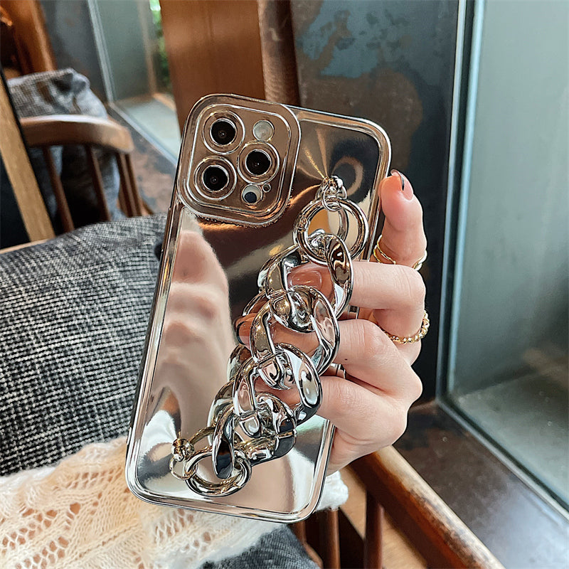 Electroplating Silver Big Chain iPhone Case