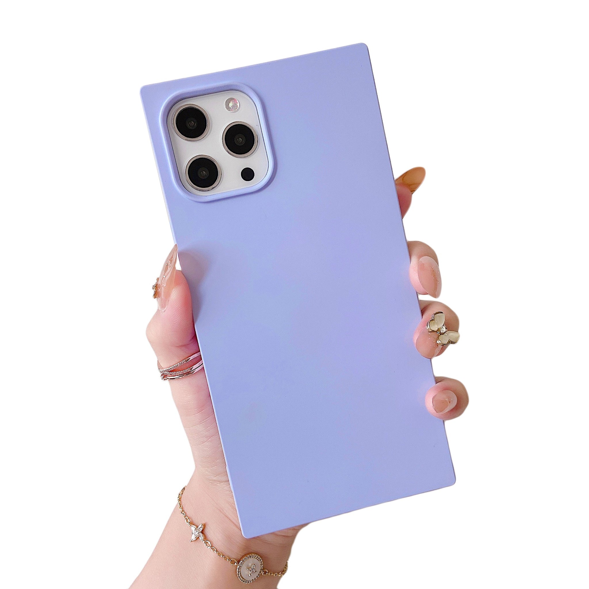 iPhone 12/12 Pro Case Square Silicone (Purple)
