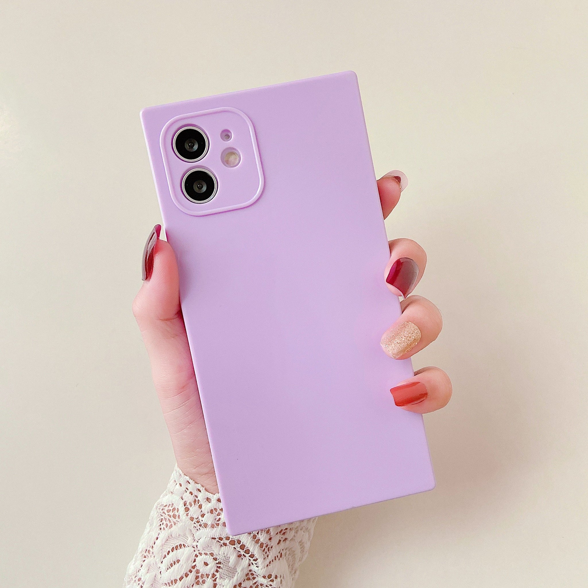 iPhone 12 mini Case Square Plain Color (Purple)