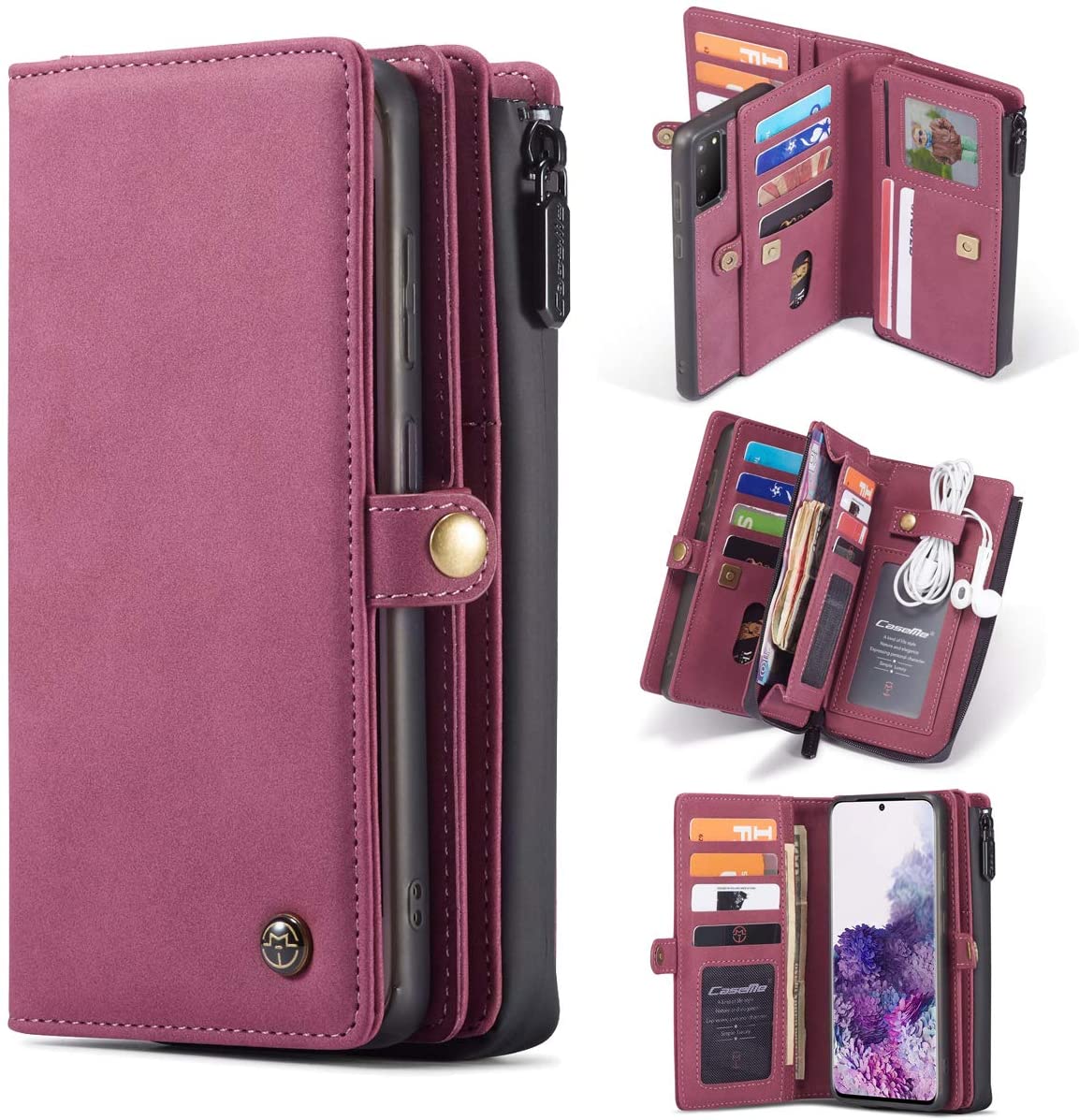 Caeouts Large Capacity Cardholder Phone Case For Galaxy S20