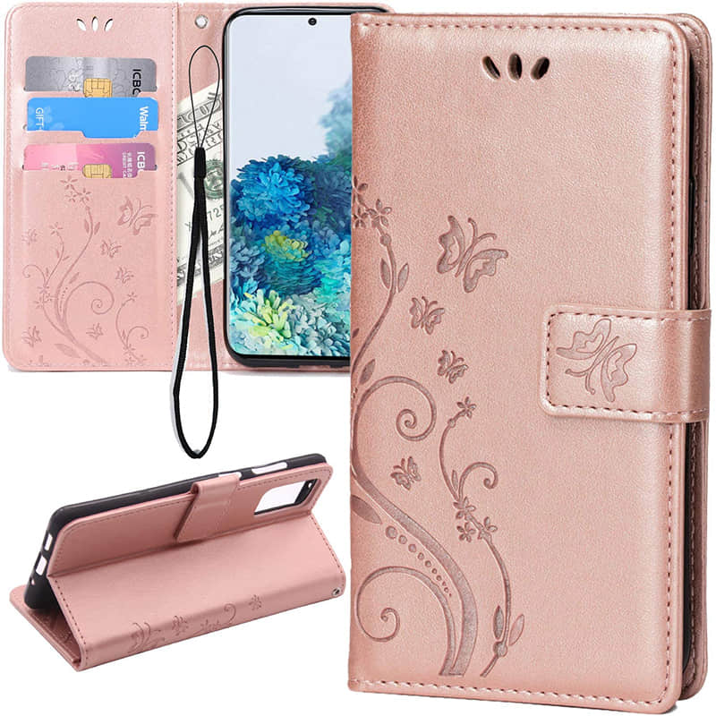 Caeouts Leather Cardholder Embossed Phone Case For Galaxy