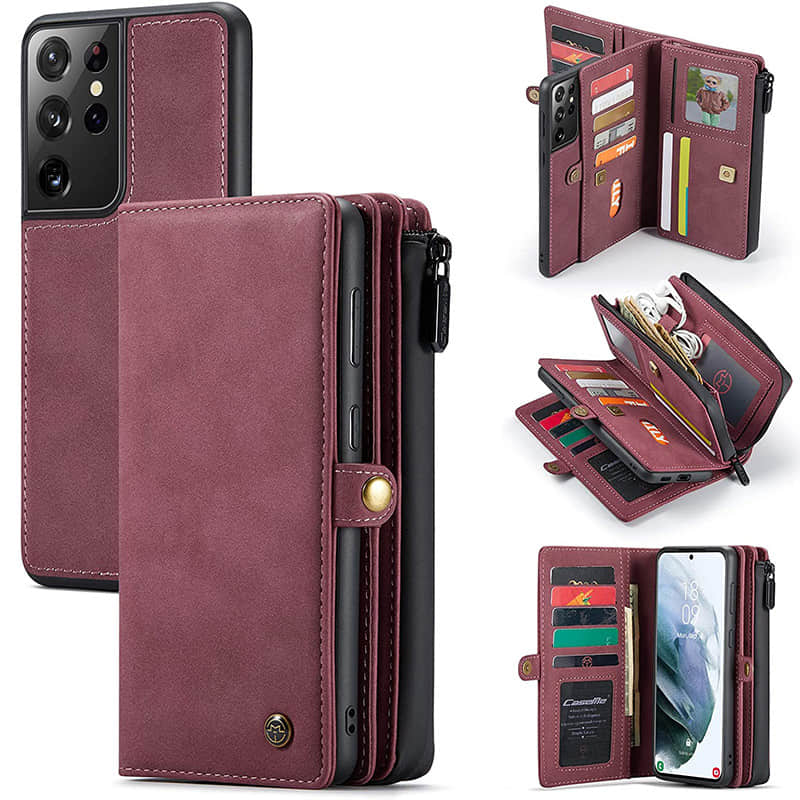 Caeouts Large Capacity Cardholder Phone Case For Galaxy