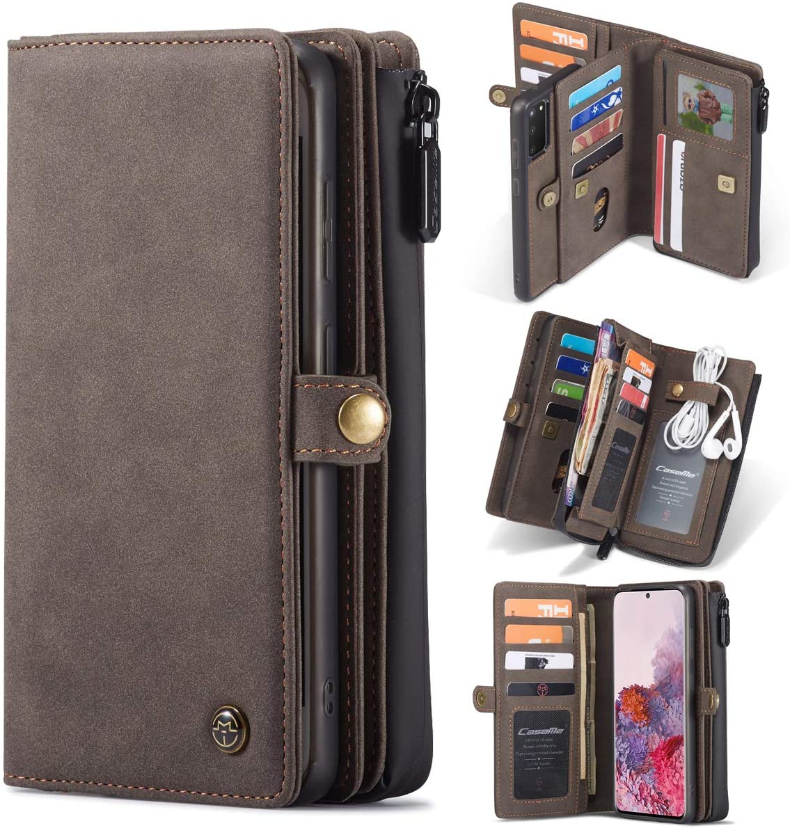 Caeouts Large Capacity Cardholder Phone Case For Galaxy S20