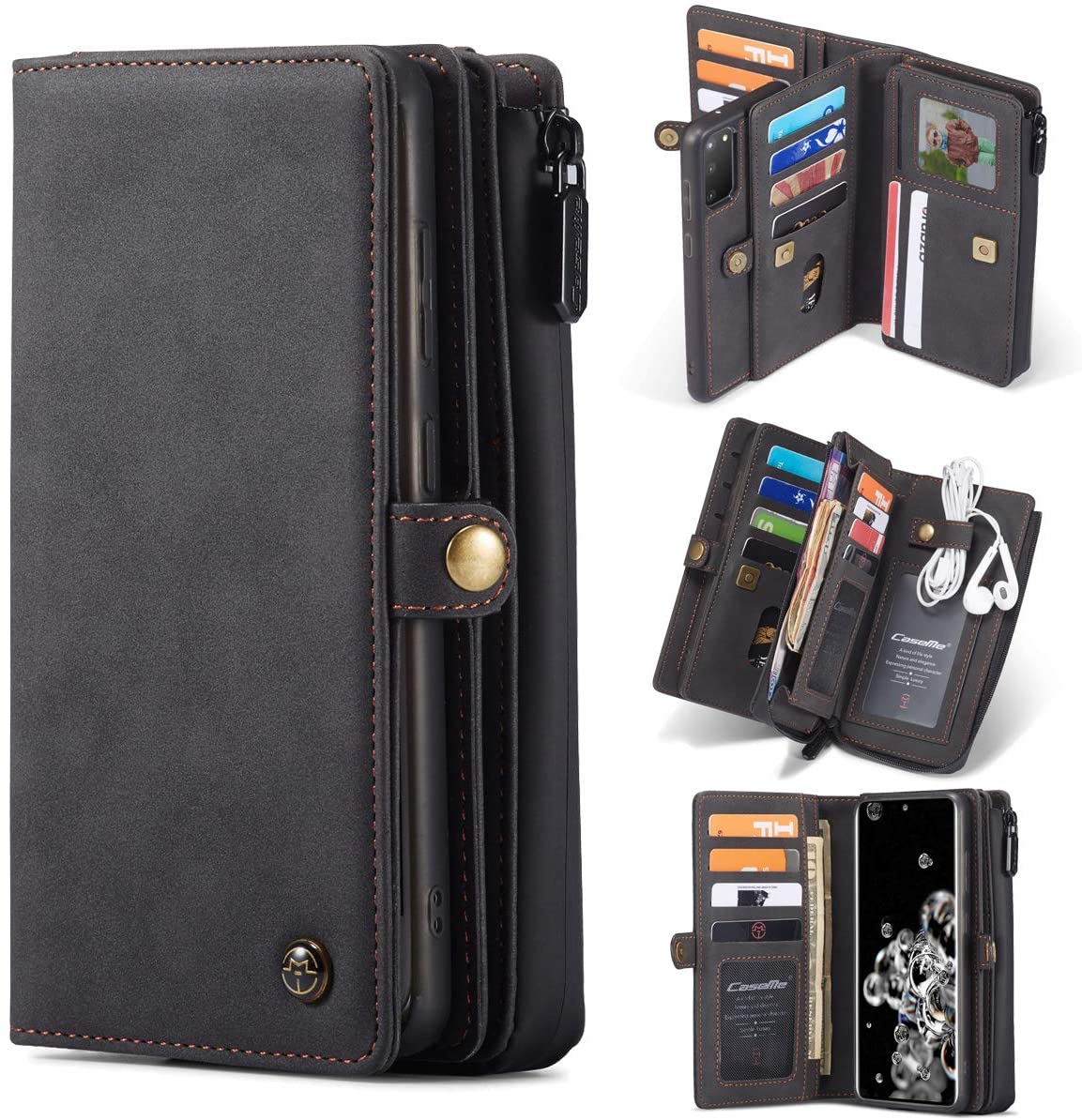 Caeouts Large Capacity Cardholder Phone Case For Galaxy S20