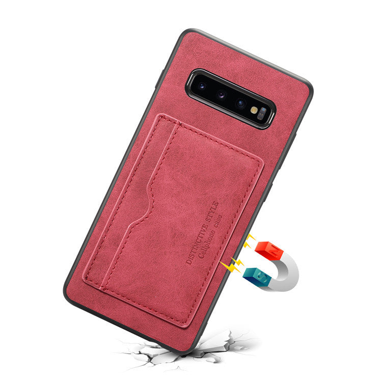 Caeouts New Leather Adsorption Card Holder Cover Case for Galaxy