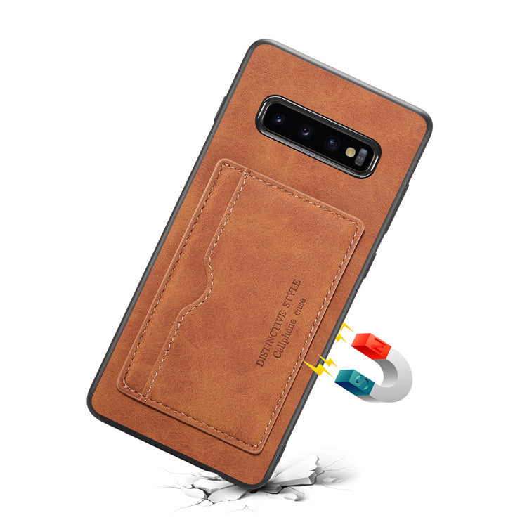 Caeouts New Leather Adsorption Card Holder Cover Case for Galaxy
