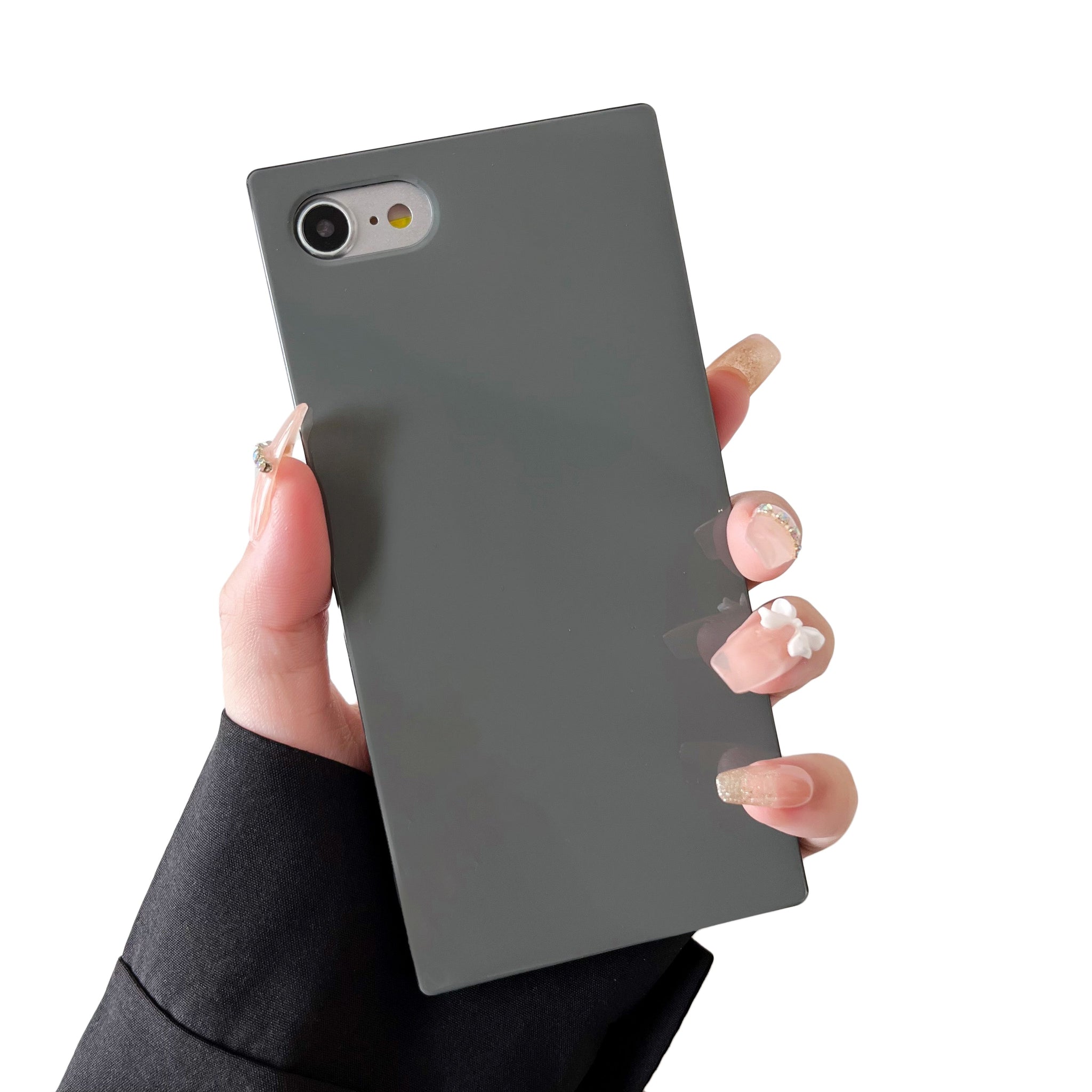 iPhone 8 Plus/7 Plus Case Square Neutral Plain Color (Tinware Gray)