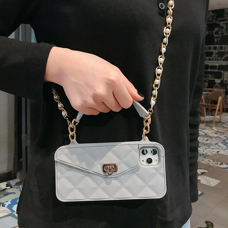 Luxury Fashion Soft Silicone Wallet Case For iPhone X 8 7 6S 6 Plus Card  Slot Handbag Purse Phone Cover | Wish | Purse styles, Luxury fashion,  Handbag wallet