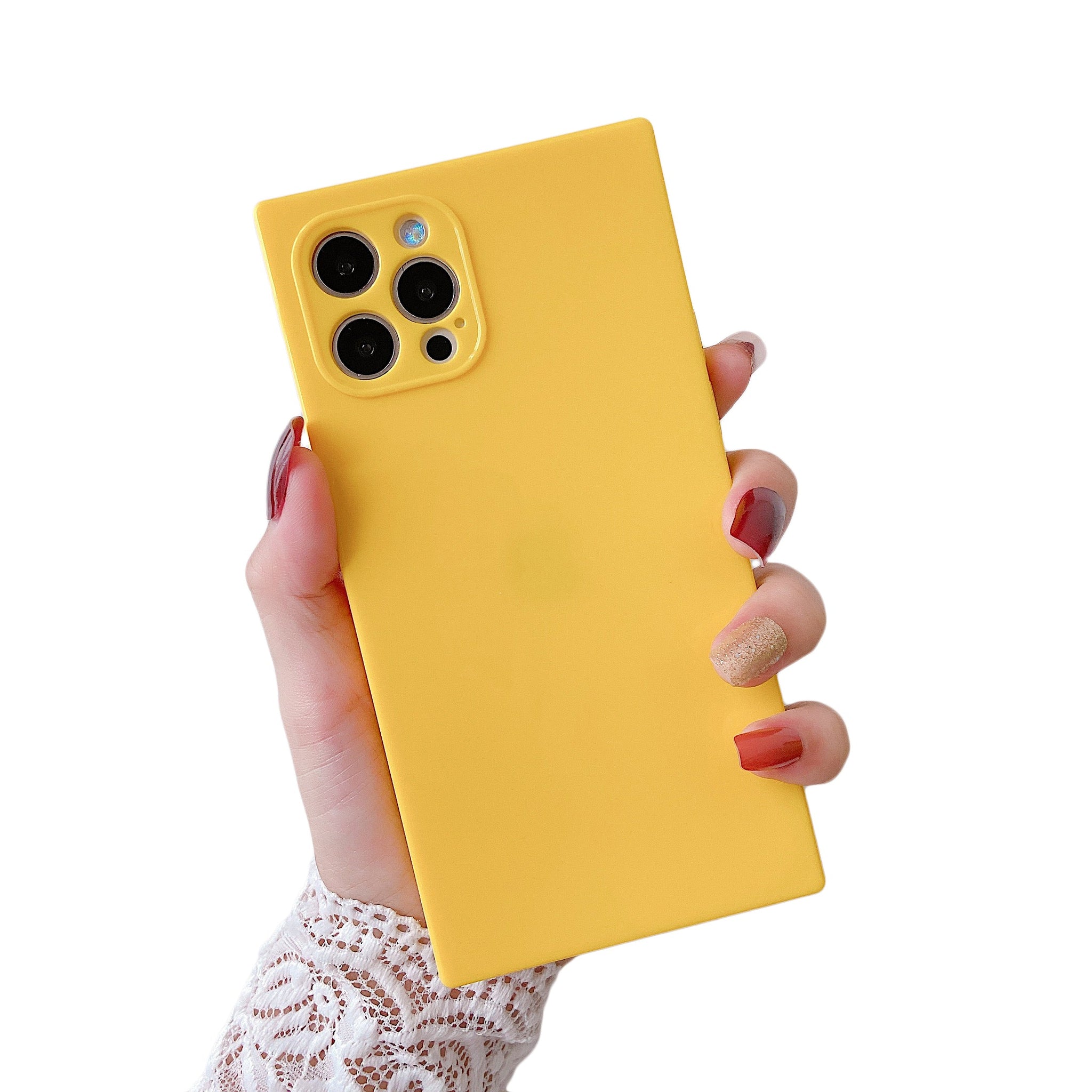 iPhone 11 Pro Max Case Square Plain Color (Yellow)