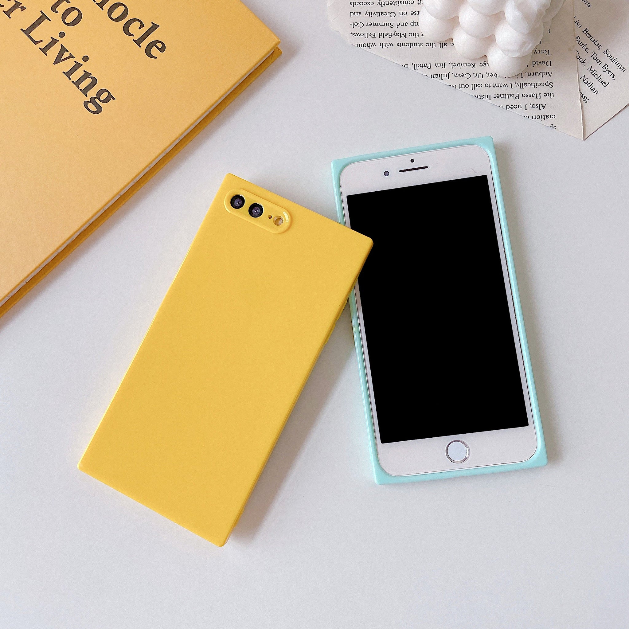 iPhone 8 Plus/7 Plus Case Square Plain Color (Yellow)