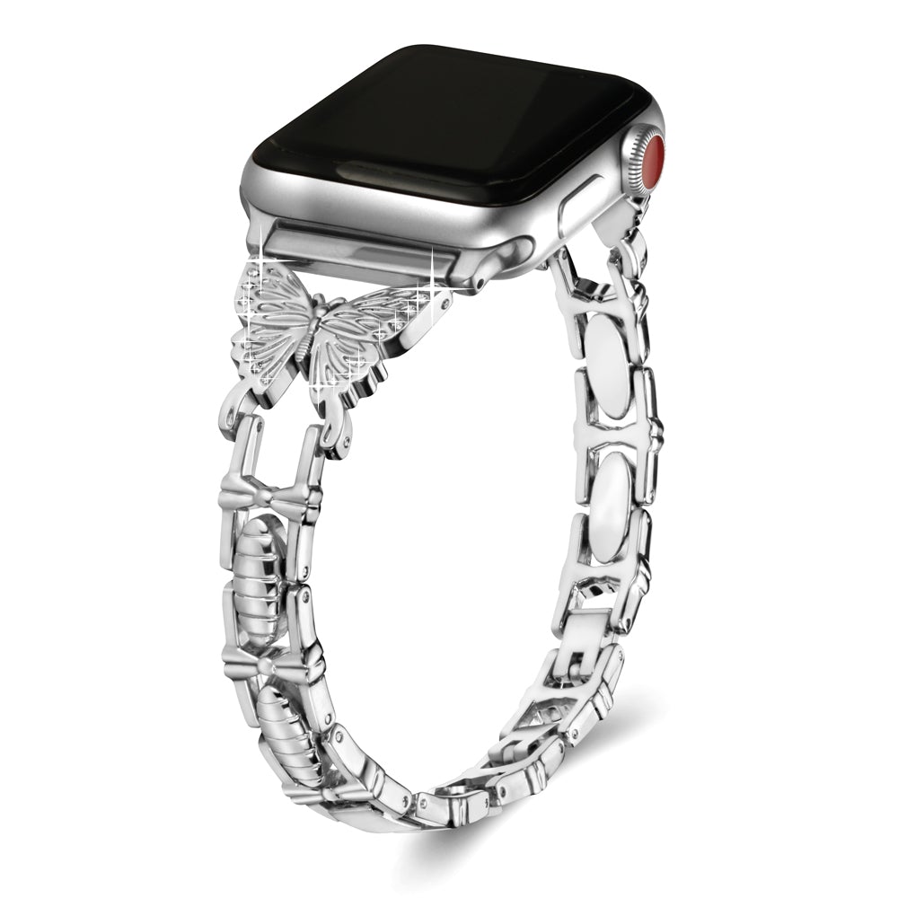 Apple Watch Stainless Butterfly Diamond Watchband