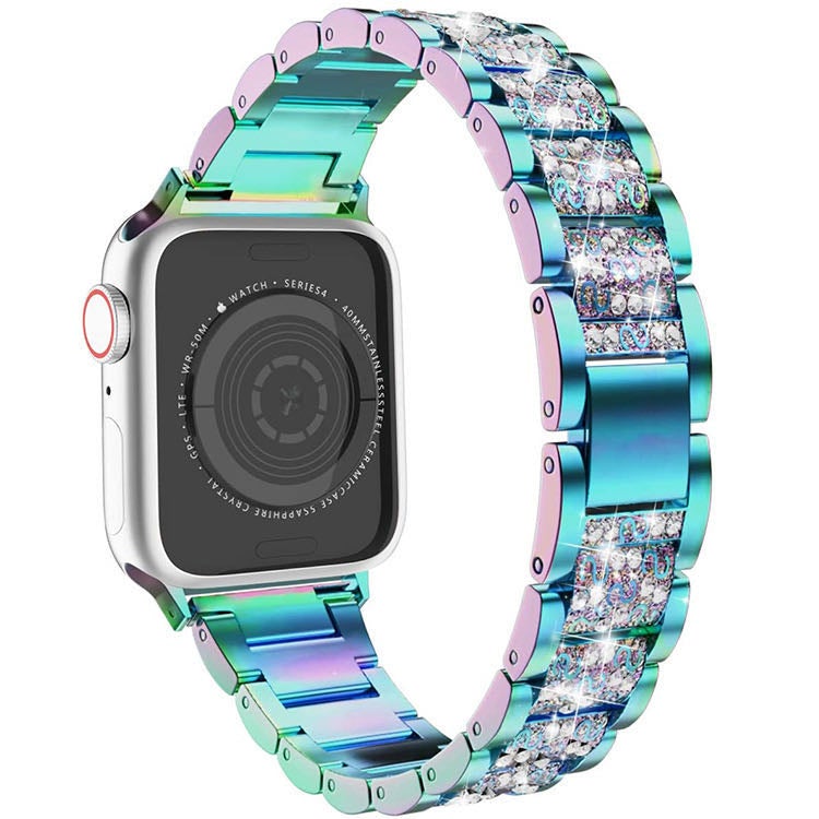 Apple Watch Stainless Coloured Diamond Watchband