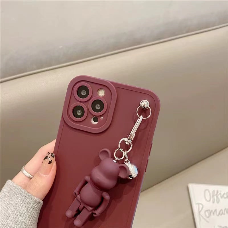 Bell Bearbrick Pendant Solid Color Phone Case