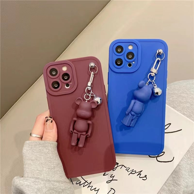 Bell Bearbrick Pendant Solid Color Phone Case