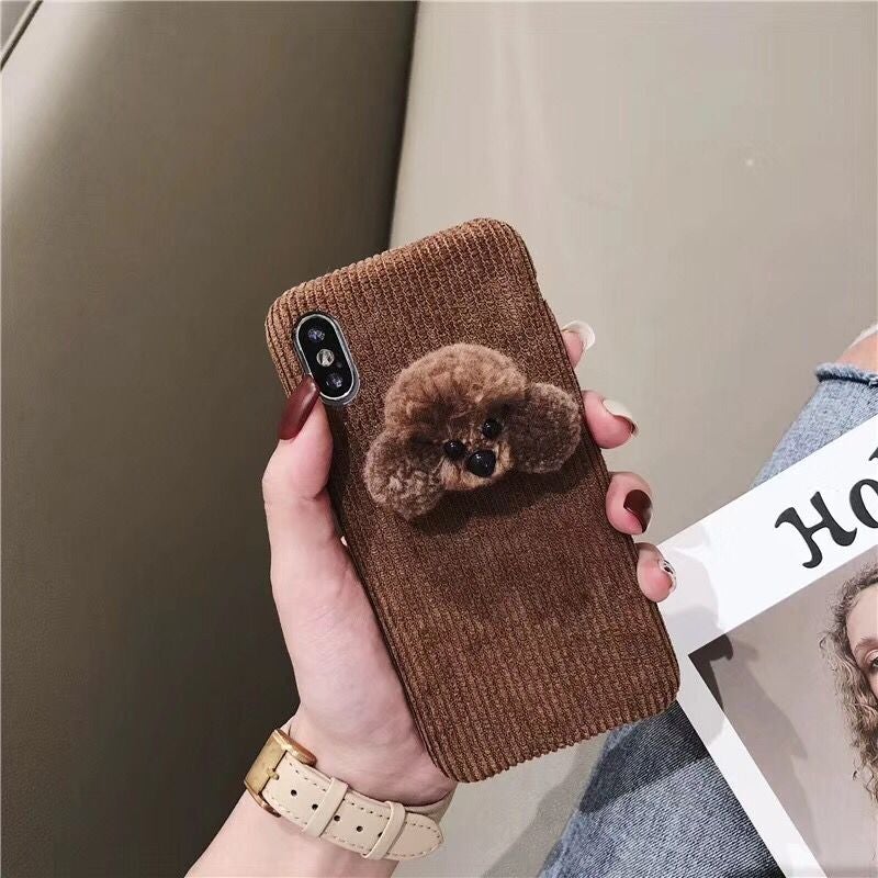 Brown Poodle Plush Toy Phone Case