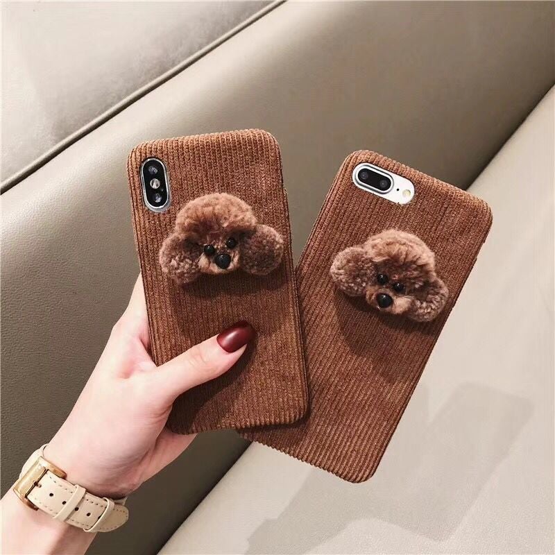 Brown Poodle Plush Toy Phone Case