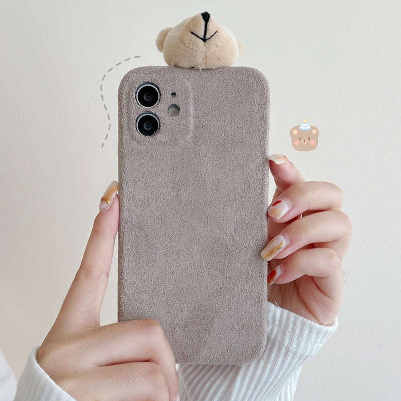 3D Bear Plush iPhone Case