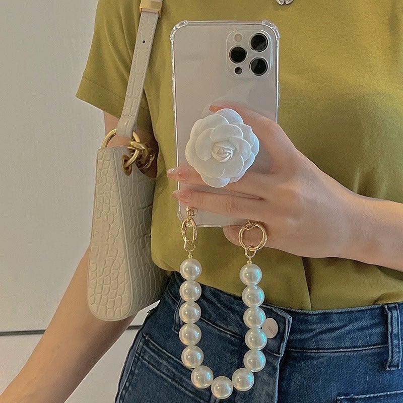 Camellia Stander Pearl Bracelet Phone Case