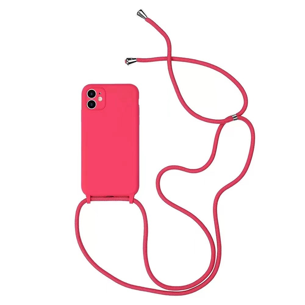 Candy Color Liquid Silicone Lanyard Phone Case