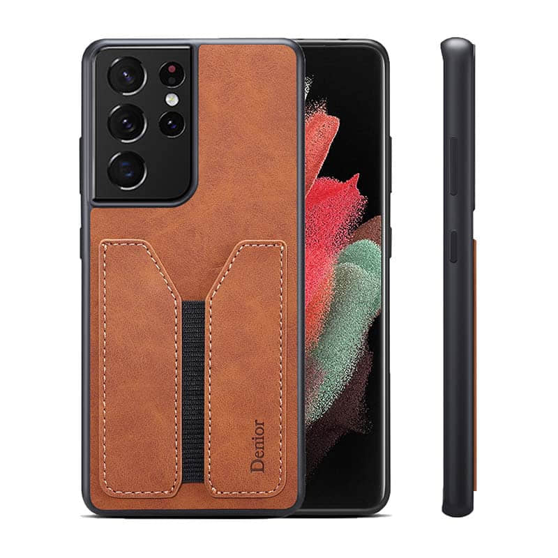 Caeouts Leather Ultra Slim Card Slot Wallet Phone Case For Galaxy