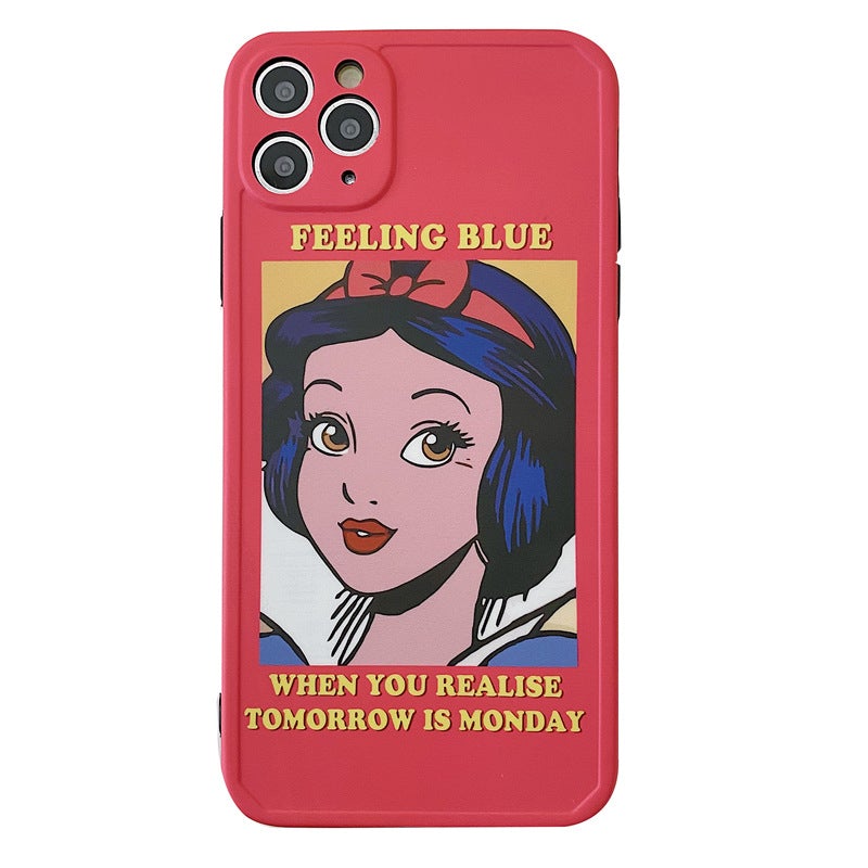 Cinderella Snow White Princess Color Block Soft Phone Case