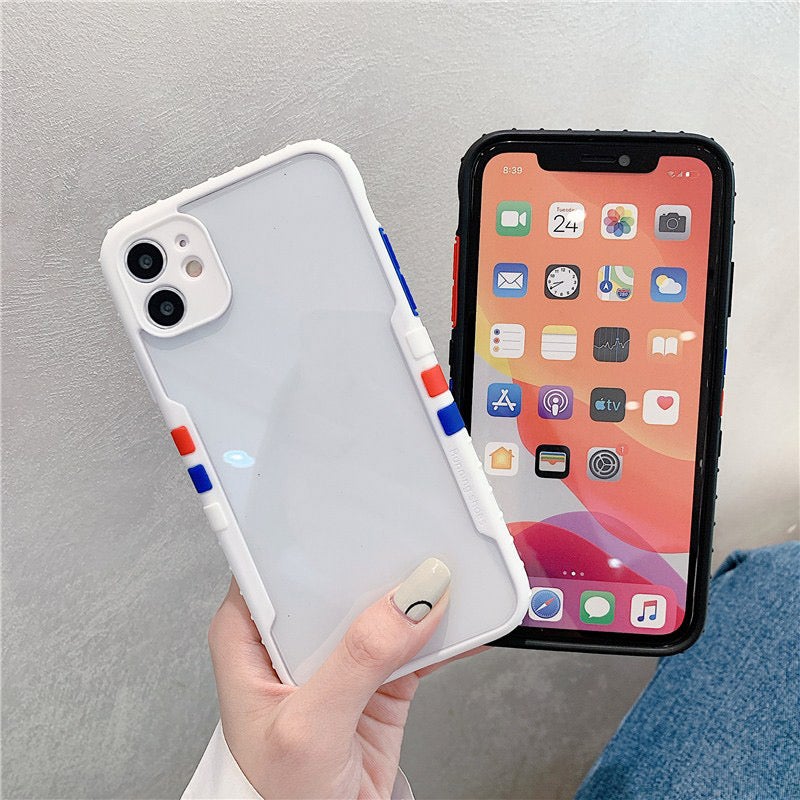 Color-Block Transparent Acrylic Phone Case