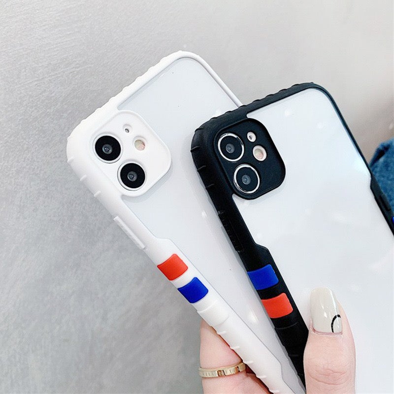 Color-Block Transparent Acrylic Phone Case