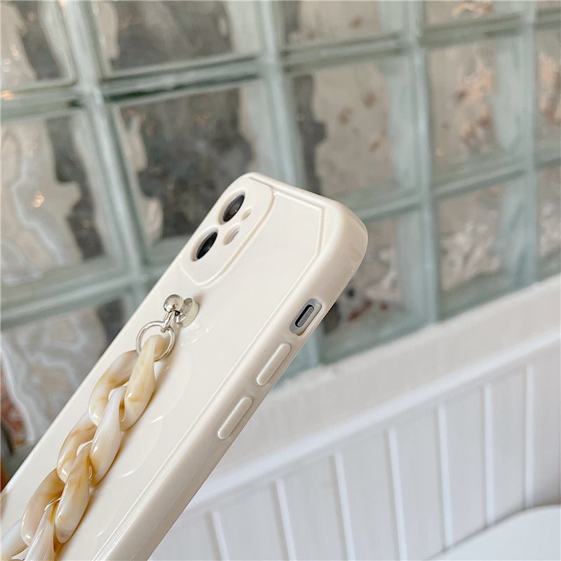 Cream Amber Chain Bracelet Phone Case