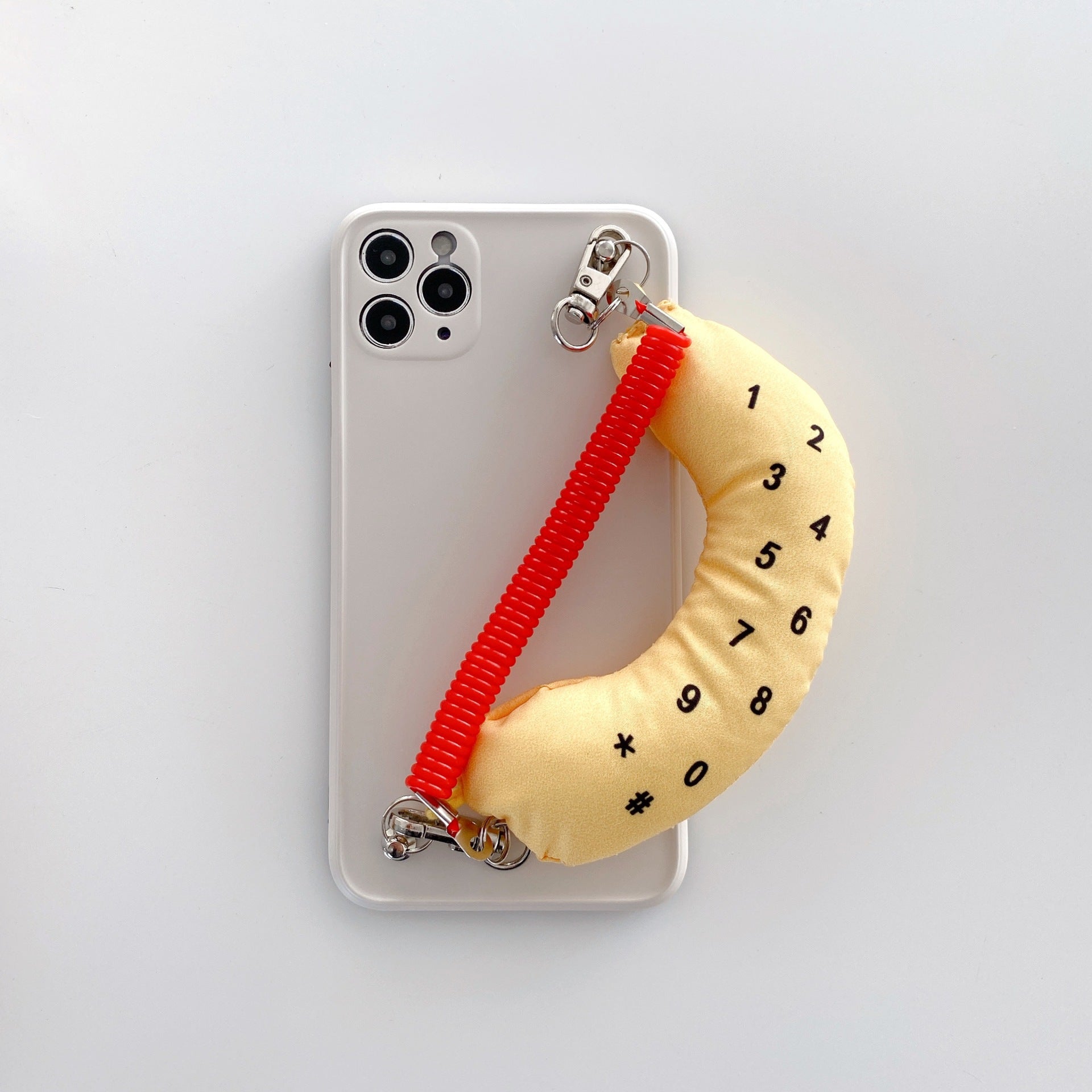 Cute Banana Number Phone Case with Telephone Line