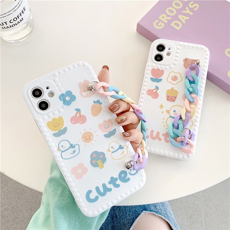 Cute Duck Candy Color Bracelet Phone Case