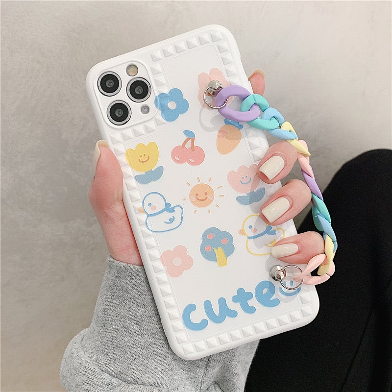 Cute Duck Candy Color Bracelet Phone Case
