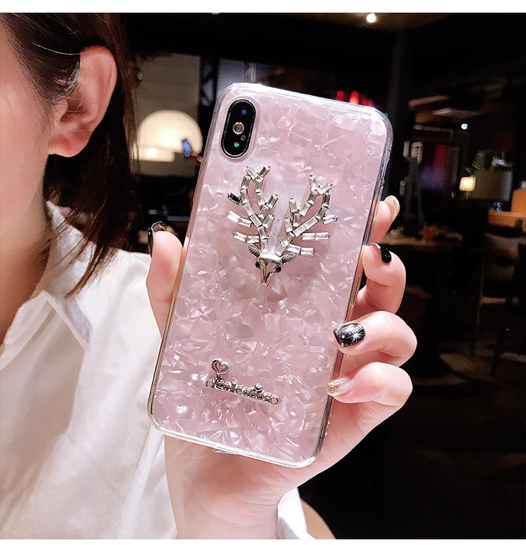 Diamond Deer Head Phone Case