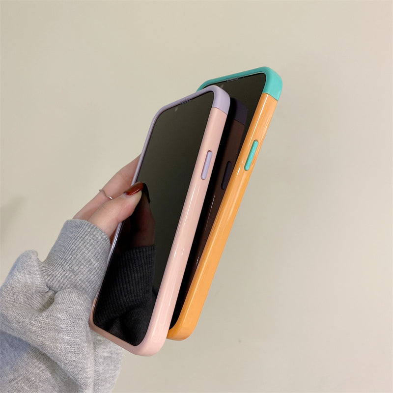 Macaron Silicone Frame iPhone Case
