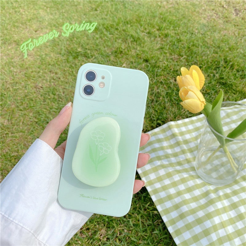 Froest Green Jelly Phone Case with Kickstand Holder