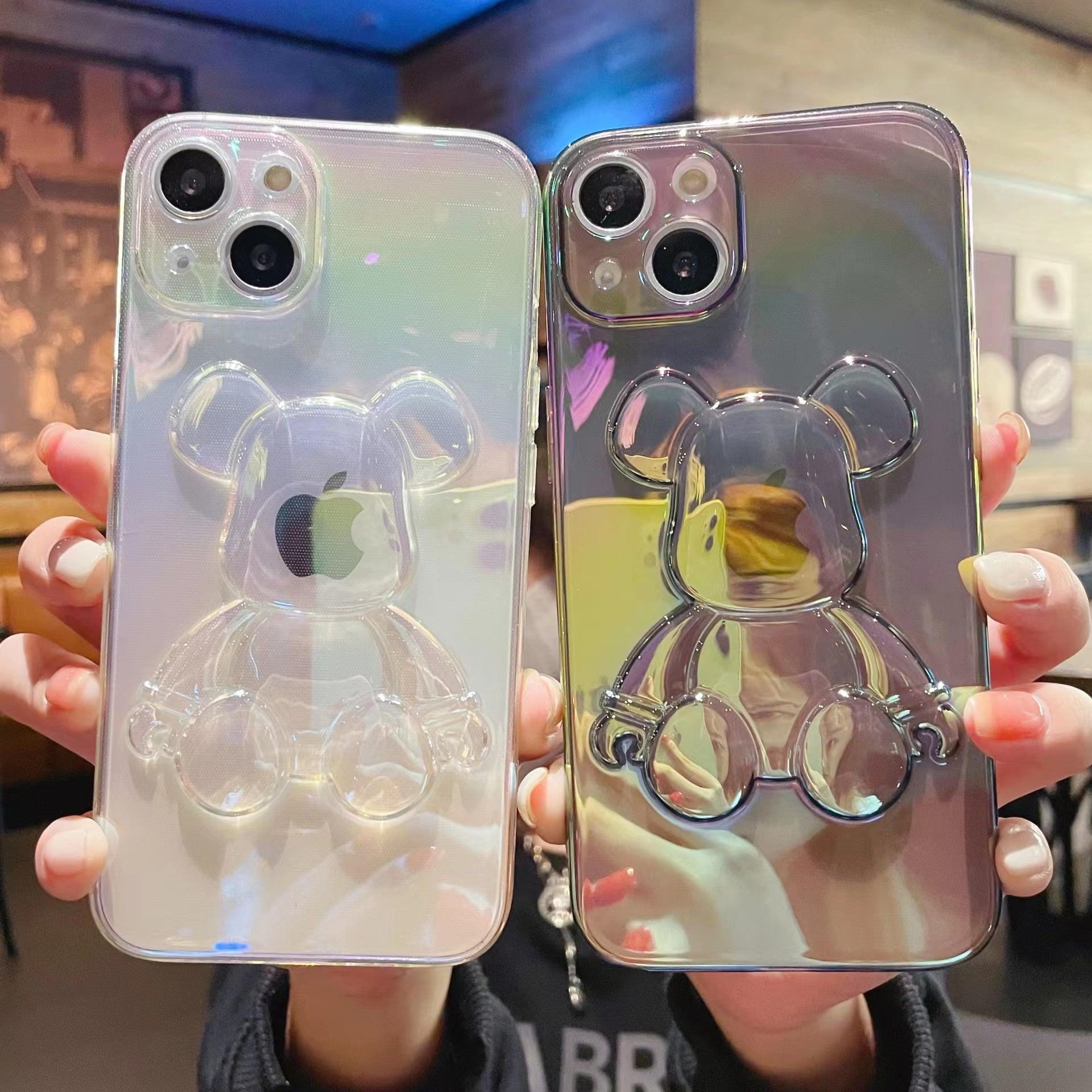 Gradient Glare 3D Bearbrick Soft Phone Case