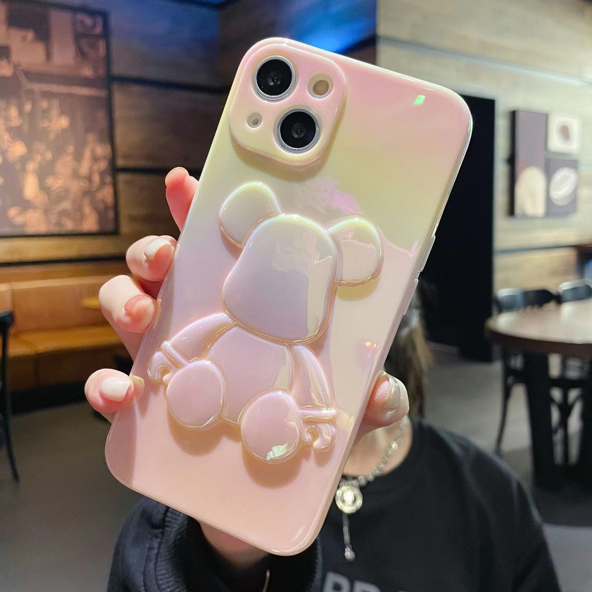 Gradient Glare 3D Bearbrick Soft Phone Case