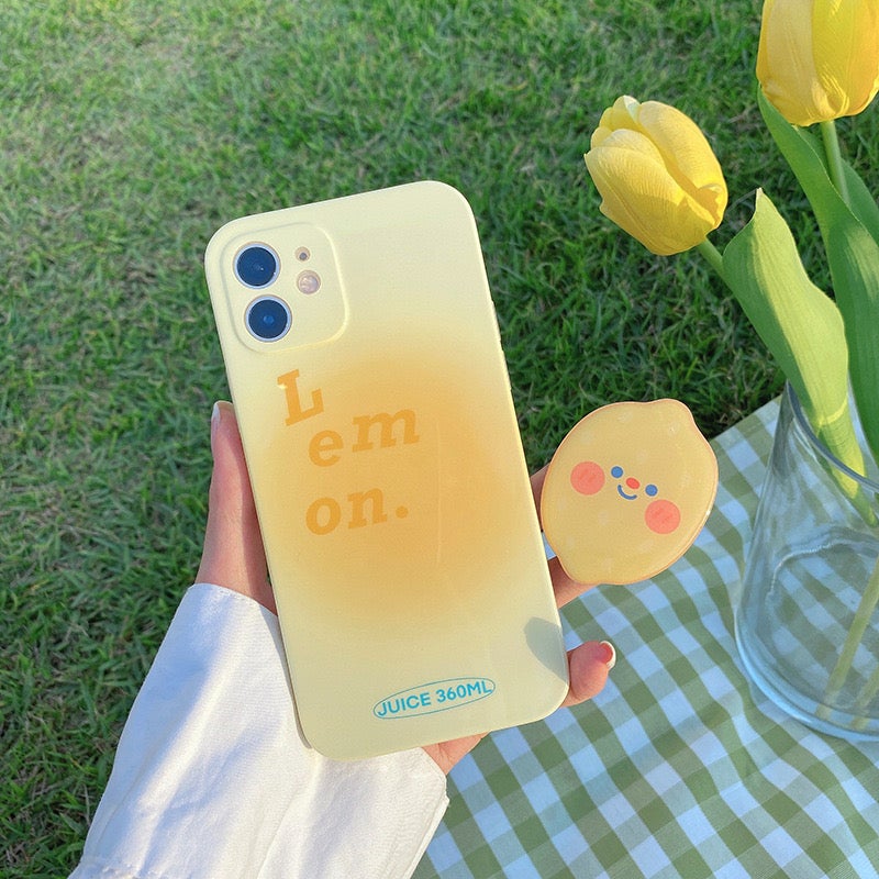 Gradient Lemon Jelly Phone Case with Kickstand Holder