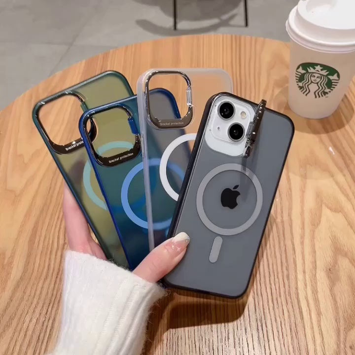 Lens Invisible Bracket Magnetic Phone Case