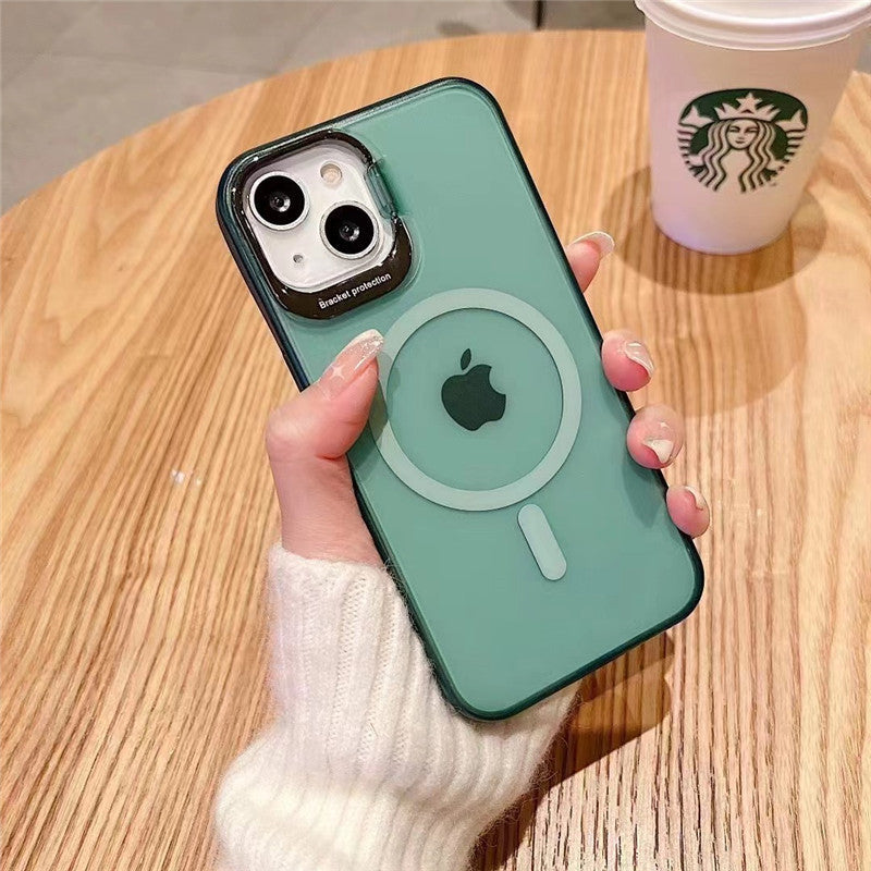 Lens Invisible Bracket Magnetic Phone Case